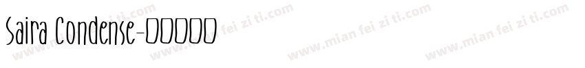 Saira Condense字体转换